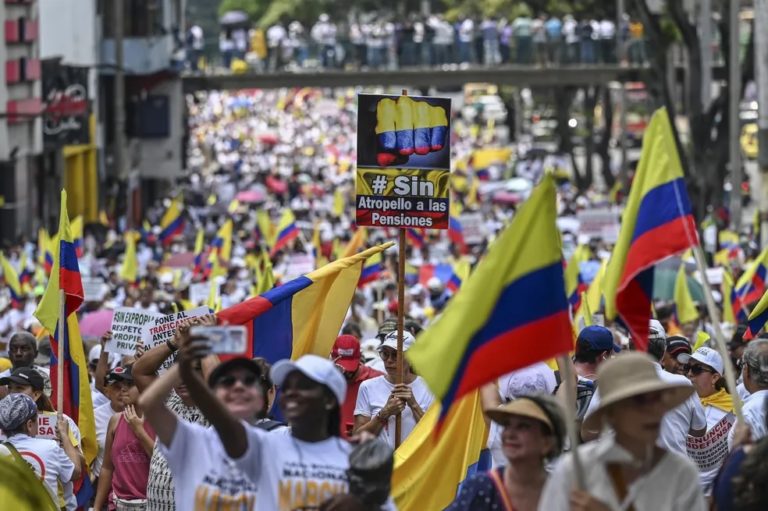 Thousands protest in Colombia against Petro’s leftist reforms