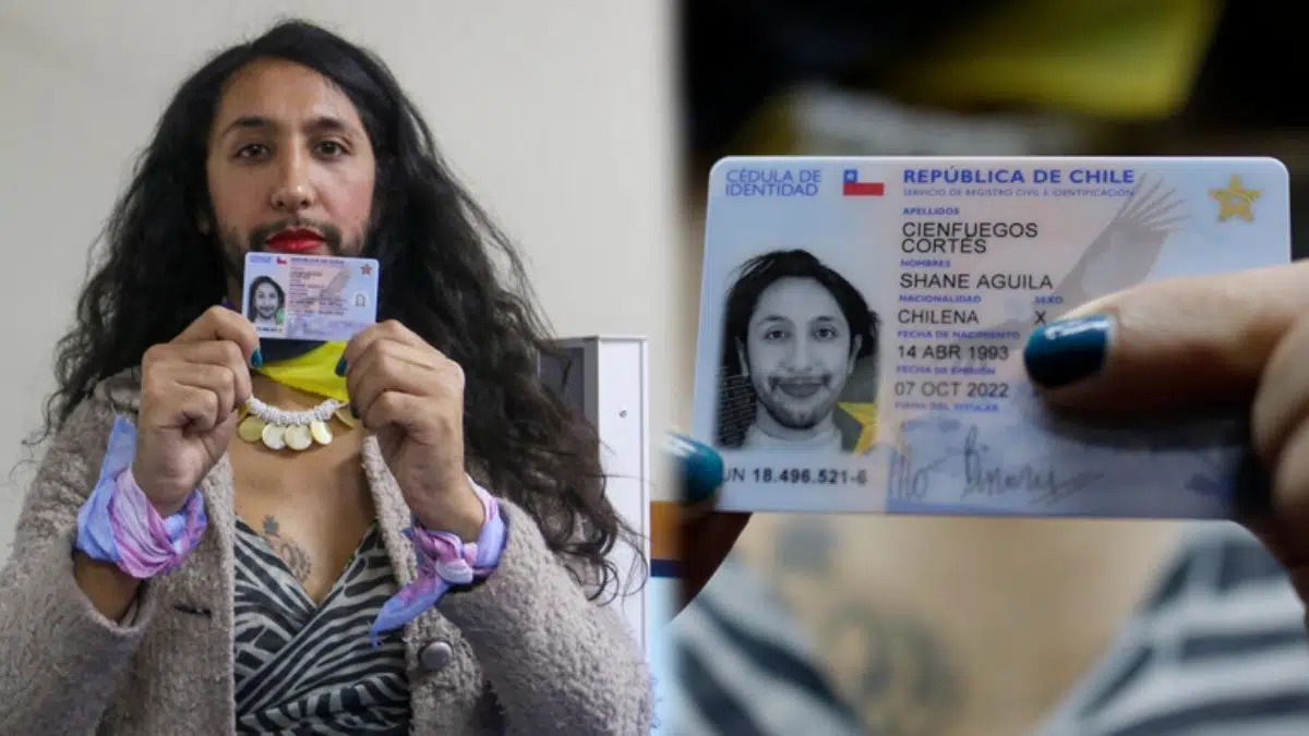 First "non-binary" identity card issued in Chile. (Photo internet reproduction)