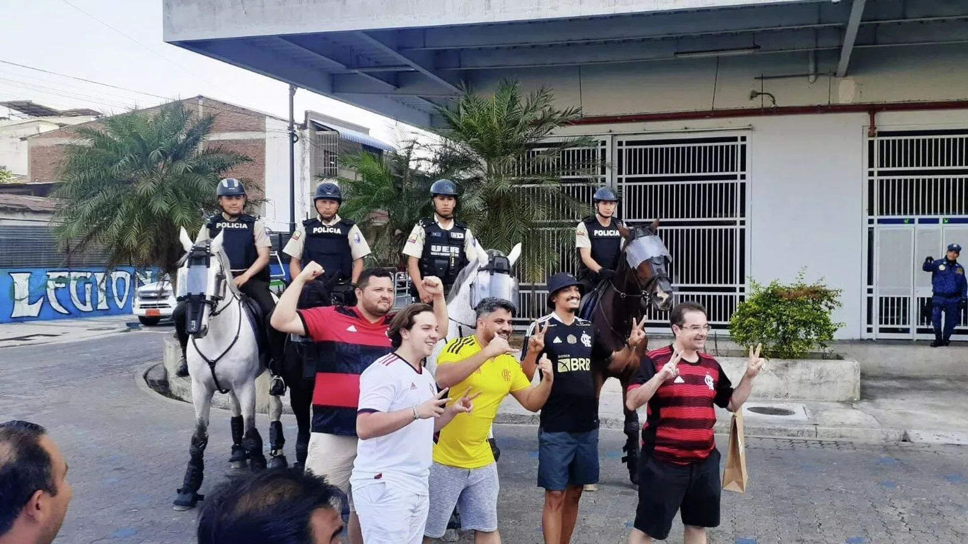 Unusual security deployment for Copa Libertadores final in Ecuador. (Photo internet reproduction)