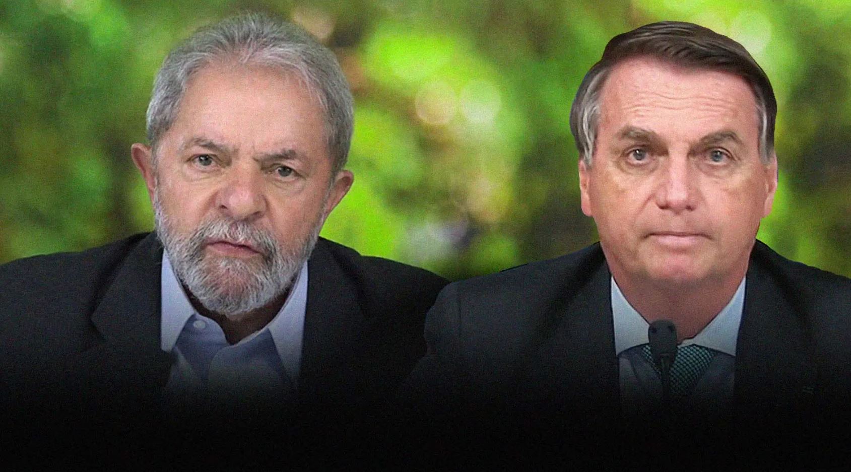 Former Brazilian President Lula da Silva (left) and Brazilian President Jair Bolsonaro (right).