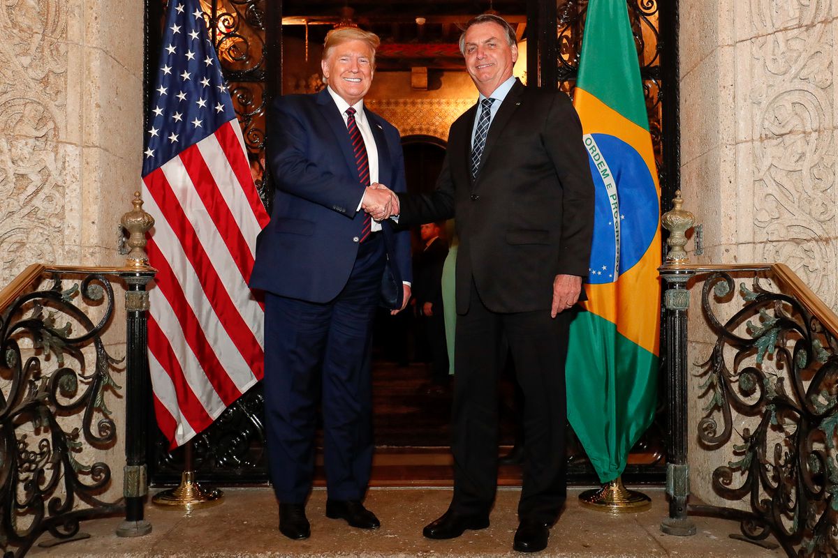 Former US President Donald Trump (left) and Brazilian President Jair Bolsonaro (right).