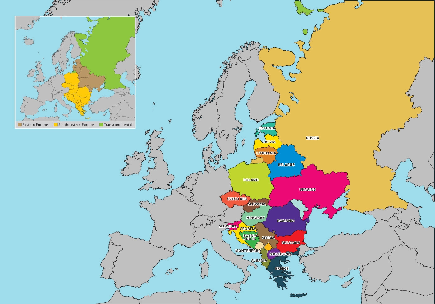 Eastern and Southeastern Europe. (Photo internet reproduction)