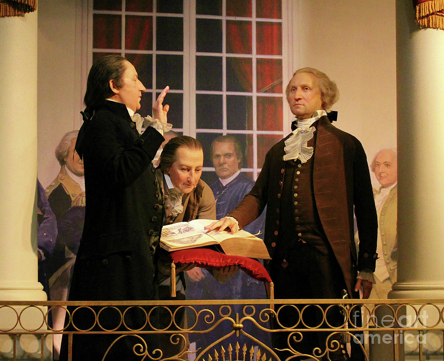 George Washington is sworn in as President. (Photo internet reproduction)