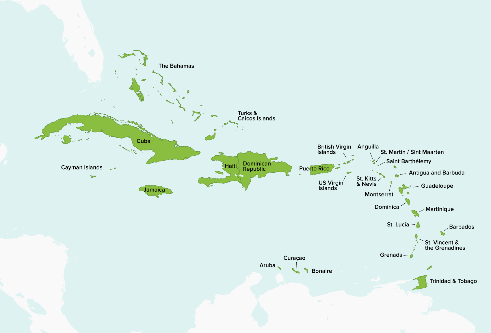 Caribbean countries. (Photo internet reproduction)