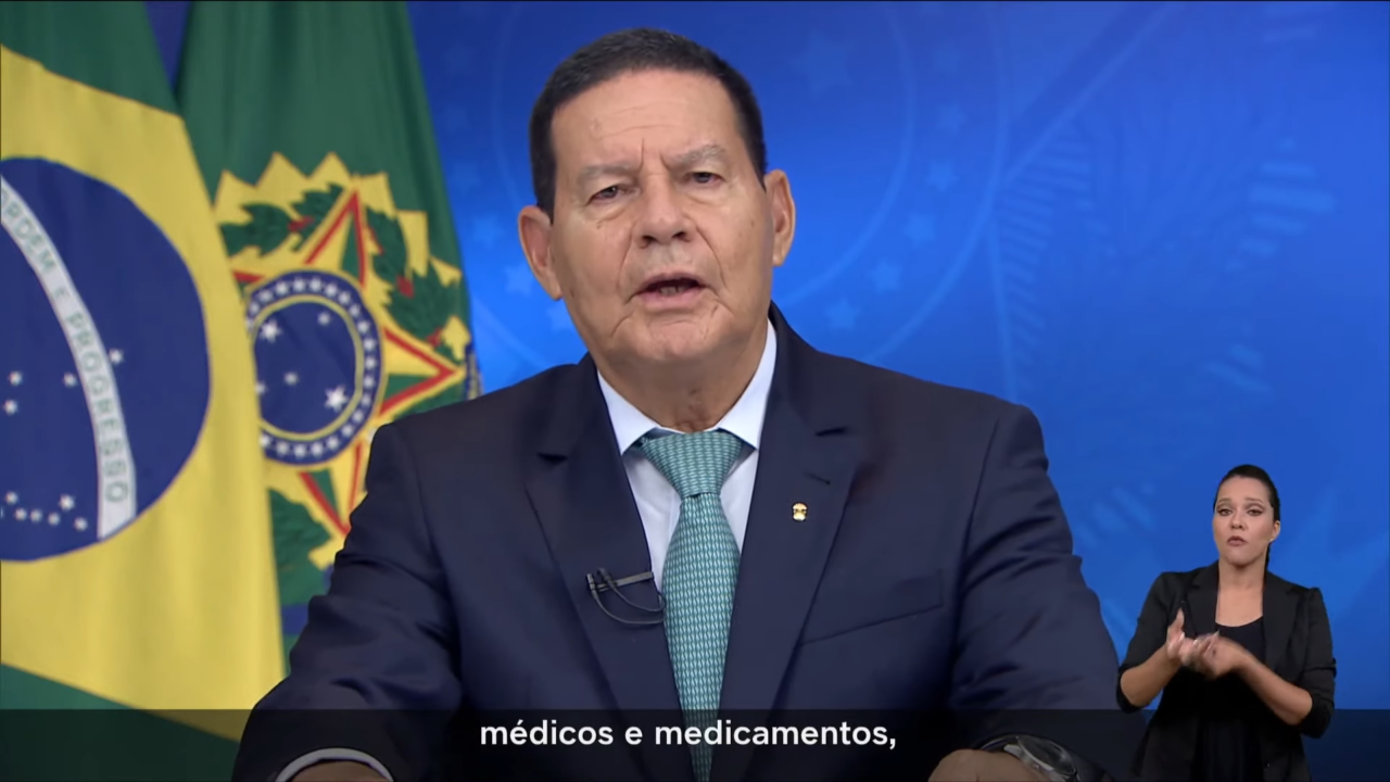 In a last statement, Brazil's VP Mourão highlights the government's achievements and calls for a return to normalcy. (Photo internet reproduction)