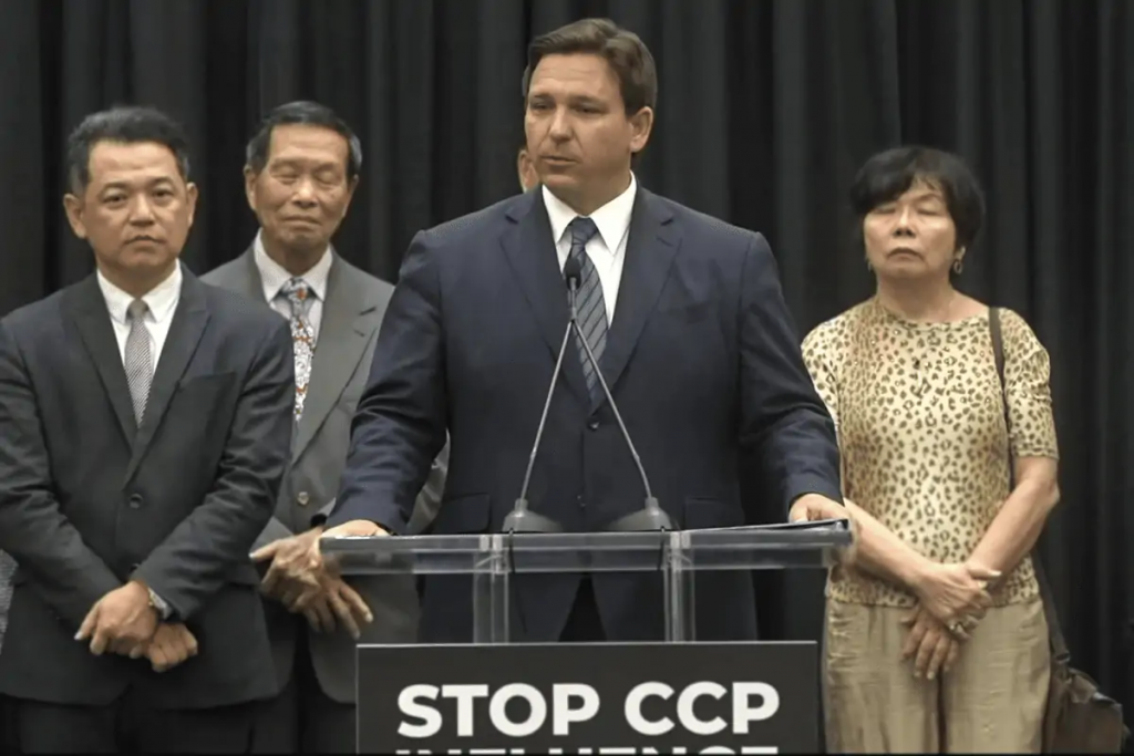 DeSantis, Ron DeSantis seeks to prevent companies linked to the Chinese Communist Party from buying properties in Florida