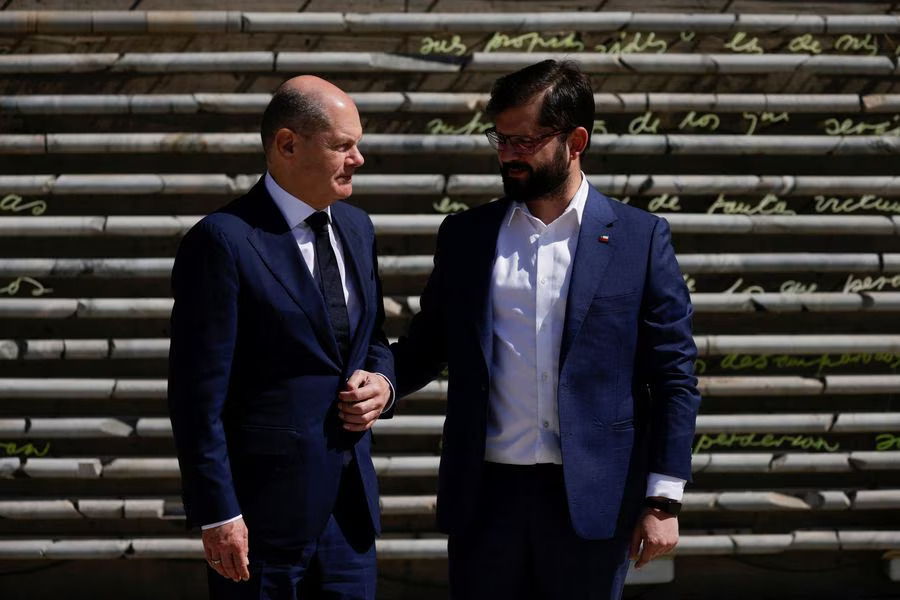 Olaf Scholz and Gabriel Boric. (Photo internet reproduction)