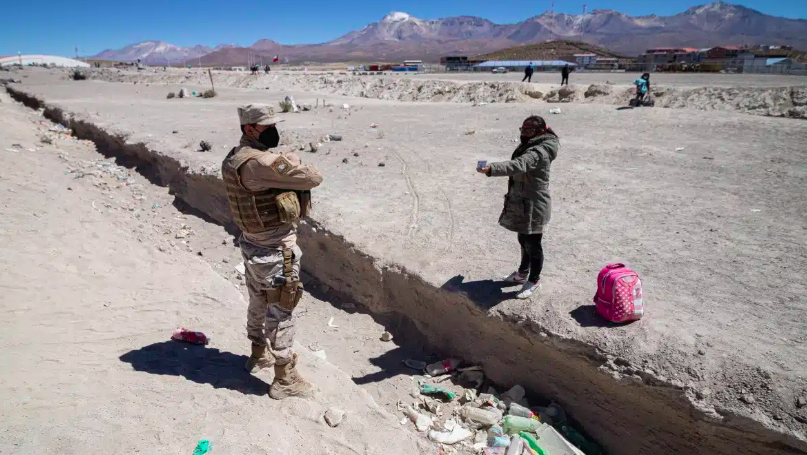 Immigrant at Chile border