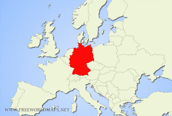 Germany's location within Europe. (Photo internet reproduction)