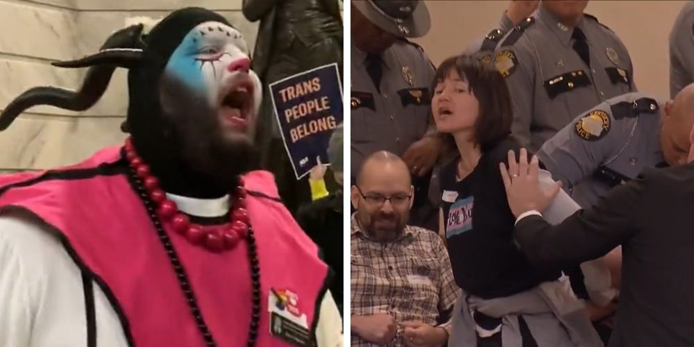 Kentucky State, Trans protesters storm Kentucky Capitol over the law banning gender reassignment of children