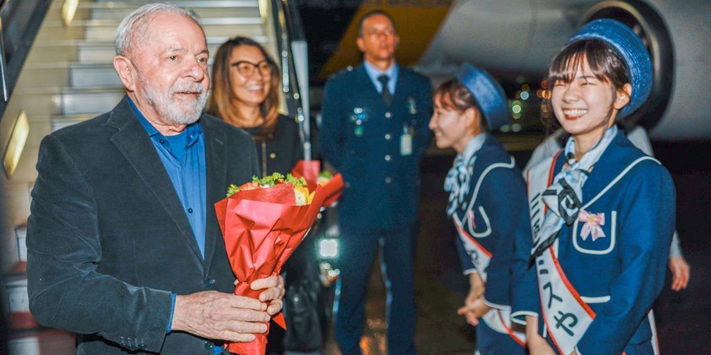 Lula da Silva arrives in Japan to the G7 summit. (Photo internet reproduction)