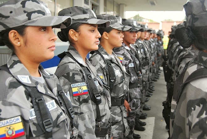 Over 8,000 new officers join Ecuadorian police force in a bid to boost security. (Photo Internet reproduction)
