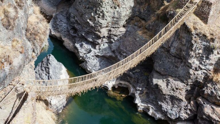 The ceremony in Peru to revive the last Inca rope bridge in the world
