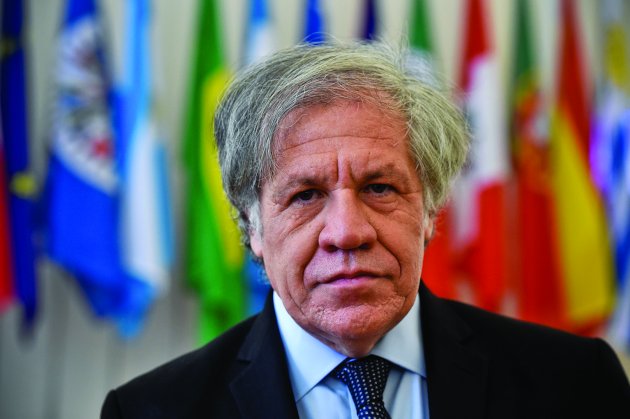 Prague, Czech Republic. 25th Apr, 2018. Secretary General of Organisation of American States (OAS) Luis Almagro attends political panel debate within international conference Ibero-America - 100 Years of Friendship in Prague, Czech Republic, April 25, 201