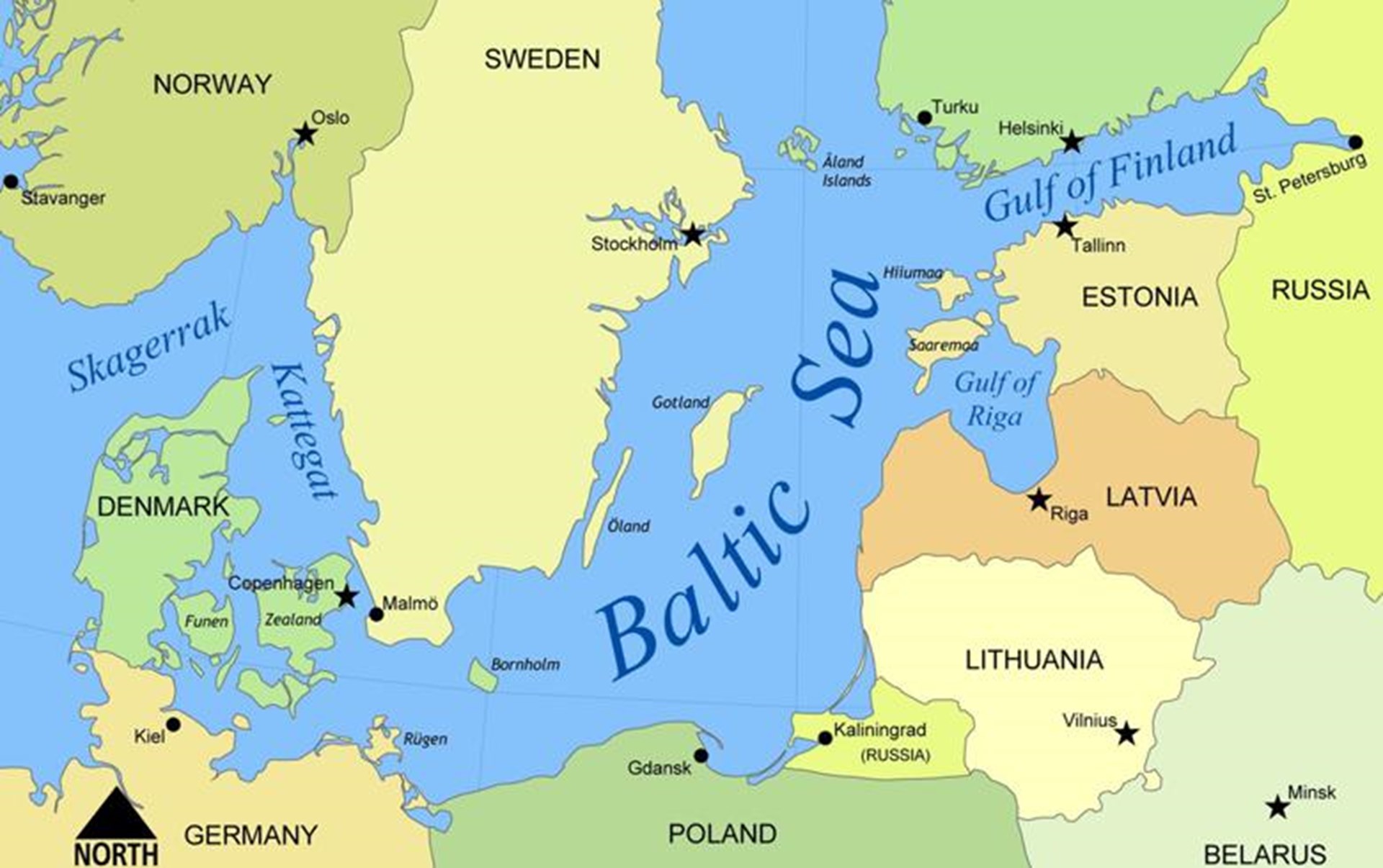 Baltic map. (Photo Internet reproduction)