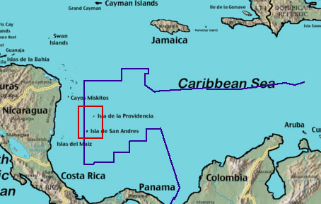 Disputed maritime border. (Photo Internet reproduction)