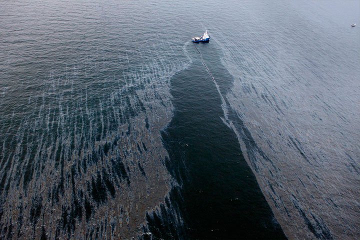 Gulf of Mexico records significant oil spill. (Photo Internet reproduction)