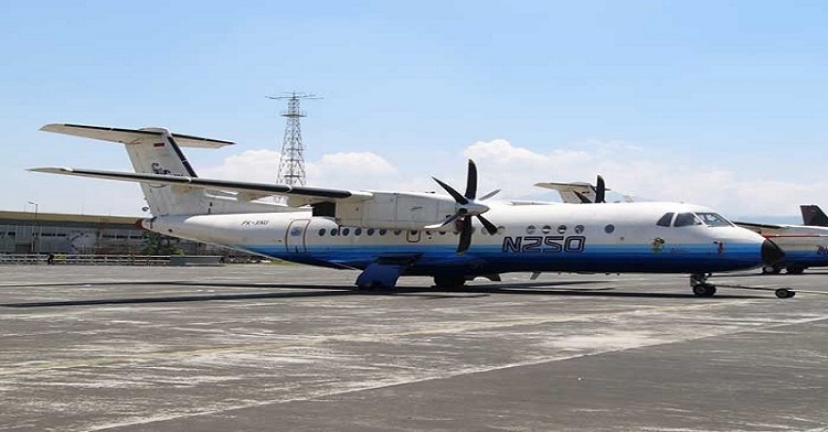 Industri Pesawat Terbang Nusantara’s (IPTN) N-250 commuter plane. (Photo Internet reproduction)