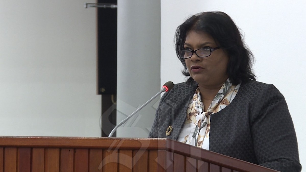 Suriname's Defense Minister, Krishnakoemarie Mathoera,