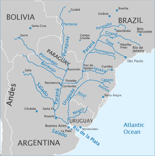 Argentina's toll on the Paraná-Paraguay waterway has stirred a multi-country dispute. (Photo Internet reproduction)