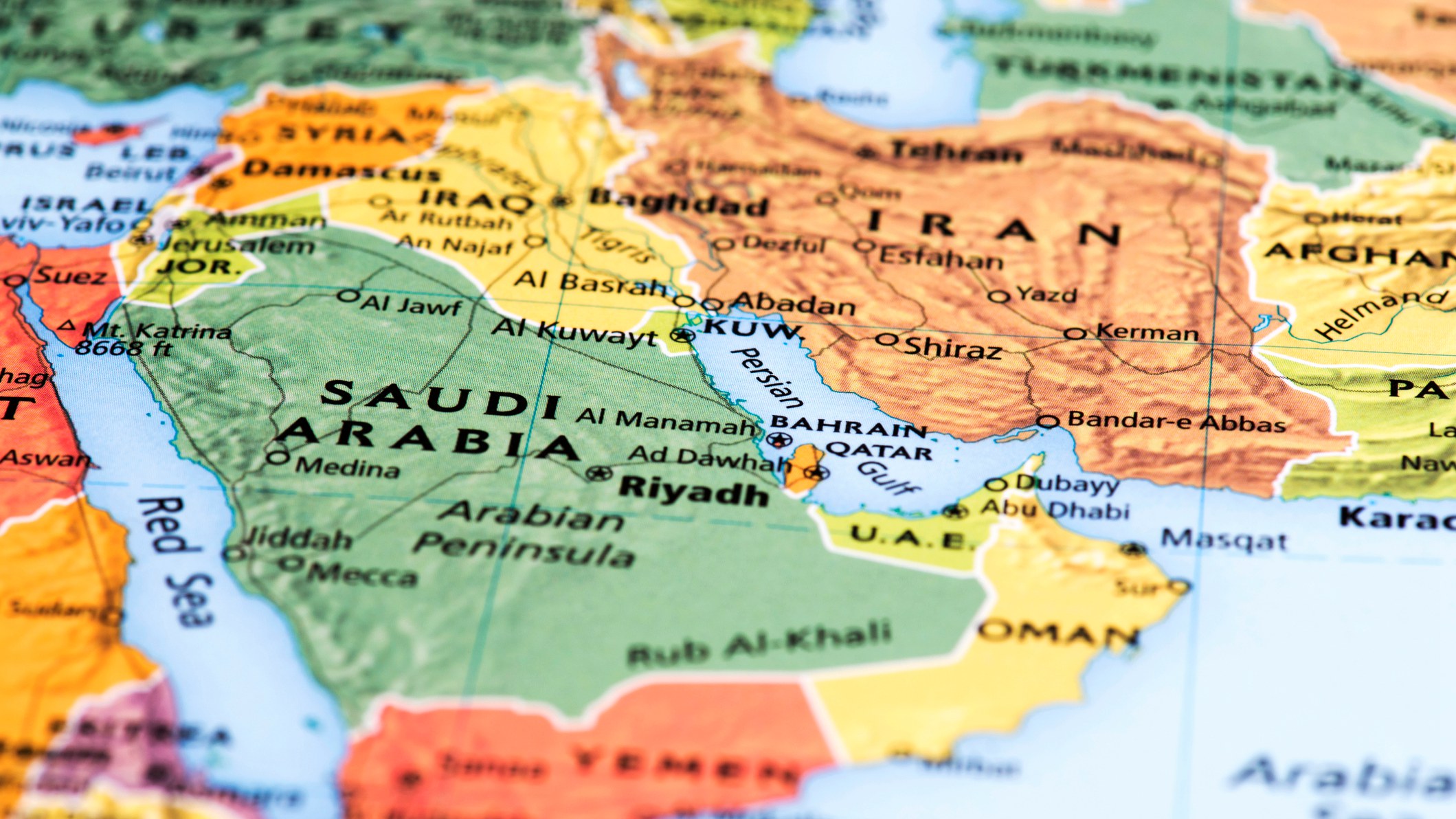 Map of Middle-Eastern Countries