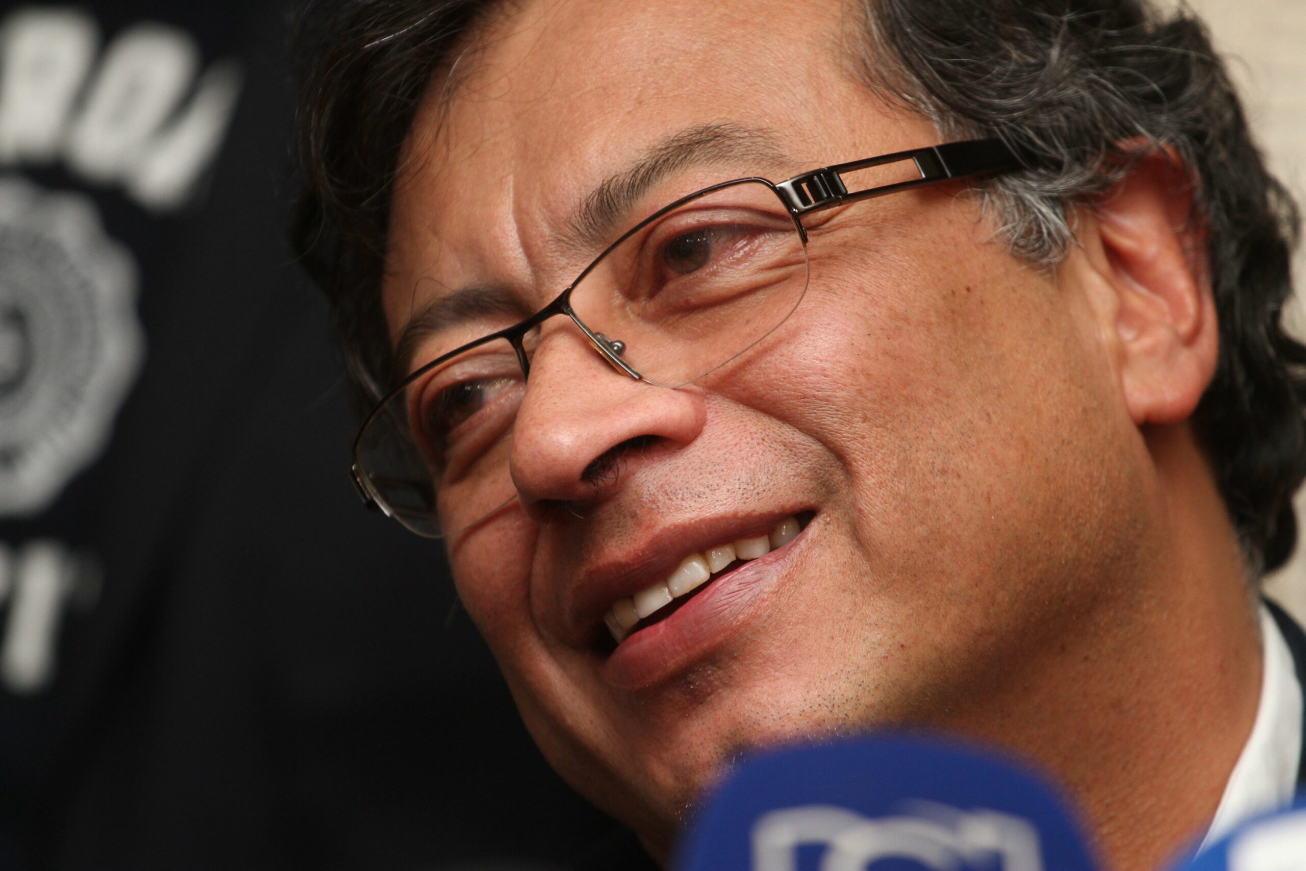 Gustavo Petro presidential candidate speaks during a press conference after knowing the results of the legislative elections in Bogota