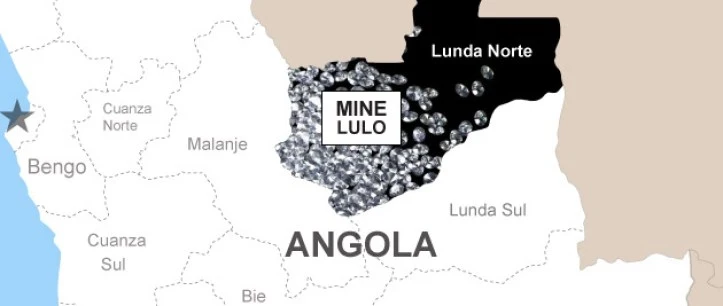 Angola's Lulo Mine's Diamond Sales Drop. (Photo Internet reproduction)