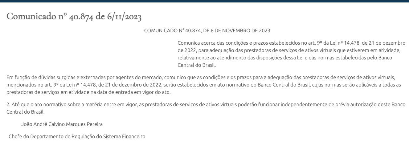 Brazil's Central Bank Eases Entry for Crypto Firms. (Photo Internet reproduction)