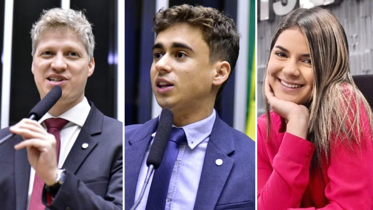 Youthful Dynamism Revitalizes Right-Wing Politics in LatAm - Marcel van Hattem, Nikolas Ferreira and Emília Soares. (Photo Internet reproduction)