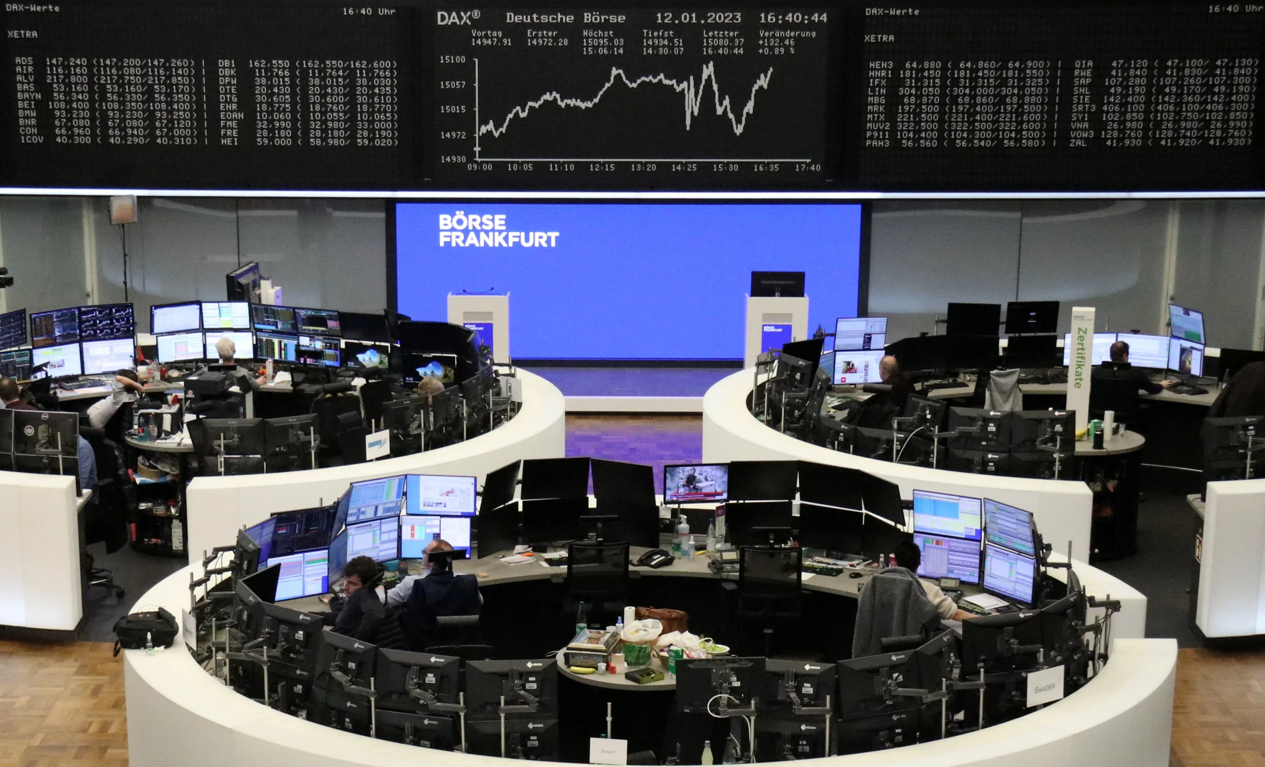 Stocks in Europe Climb, Led by Tech and Mining; German Shares Reach Peak