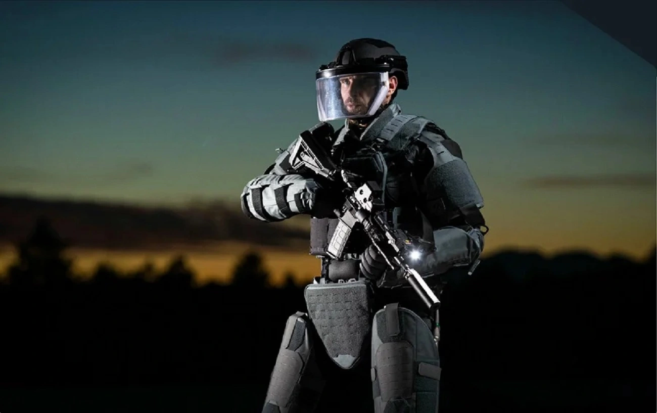 A New Era in Counterterrorism Gear: The New French Combat Exoskeleton. (Photo Internet reproduction)