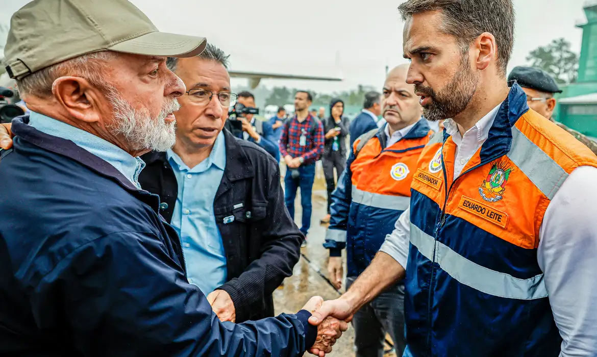 Lula Announces Bold Measures for Flood Relief in Rio Grande do Sul - Lula and Leite. (Photo Internet reproduction)