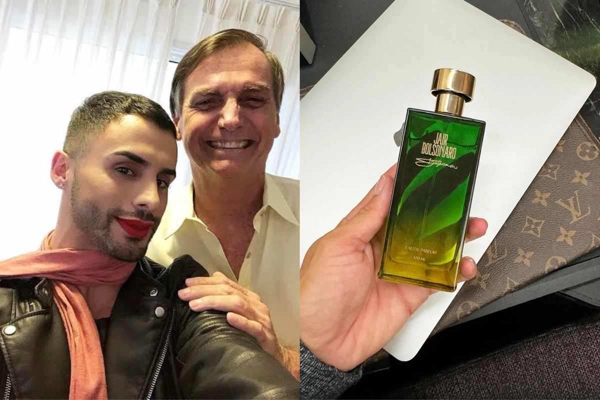 Bolsonaro Extends His Mythical Reputation with Men's Cologne 'Mito'. (Photo Internet reproduction)