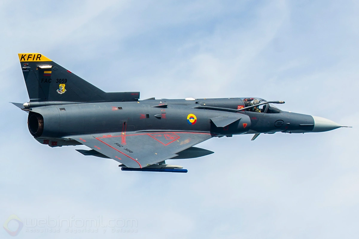 Having Severed Ties With Israel, Colombia Considers Swedish Gripen Jets - Colombian Kfir Bomber. (Photo Internet reproduction)