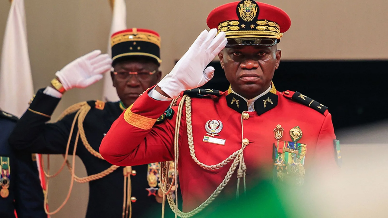 Gabon Eurobond — Gabonese leader Brice Oligui Nguema in ceremonial dress uniform