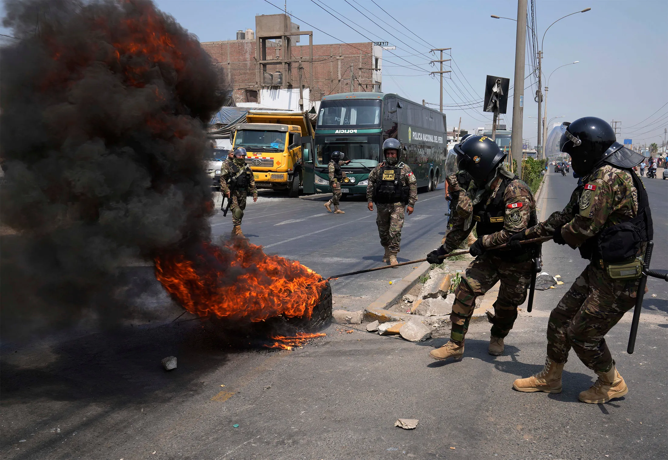 Peru's Military Patrols Lima Amid Transport Strike Over Insecurity
