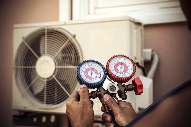 air-repair-mechanic-using-measuring-pressure-gauge-equipment-filling-home-air-conditioner_101448-1927