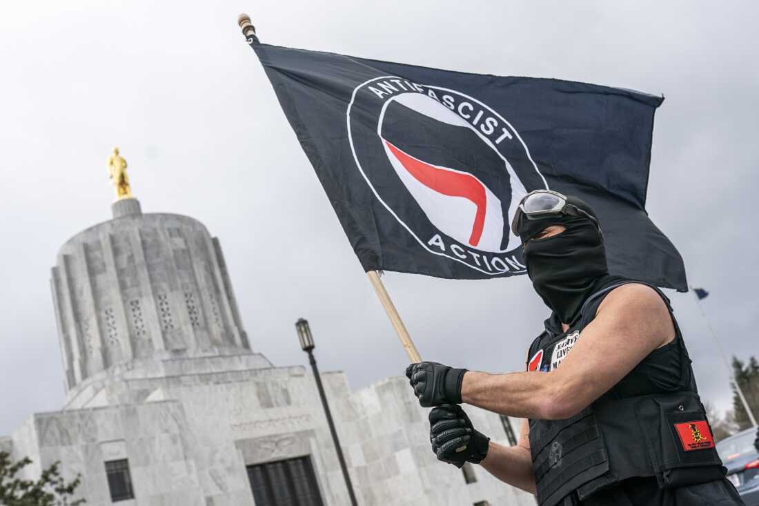 Far-Right Groups Gather At Oregon State Capitol In Salem