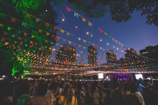 An intimate jazz club stage overlooking Avenida Paulista at night — the Sunday backdrop for the bossa nova show in the São Paulo Nightlife Guide for June 21, 2026