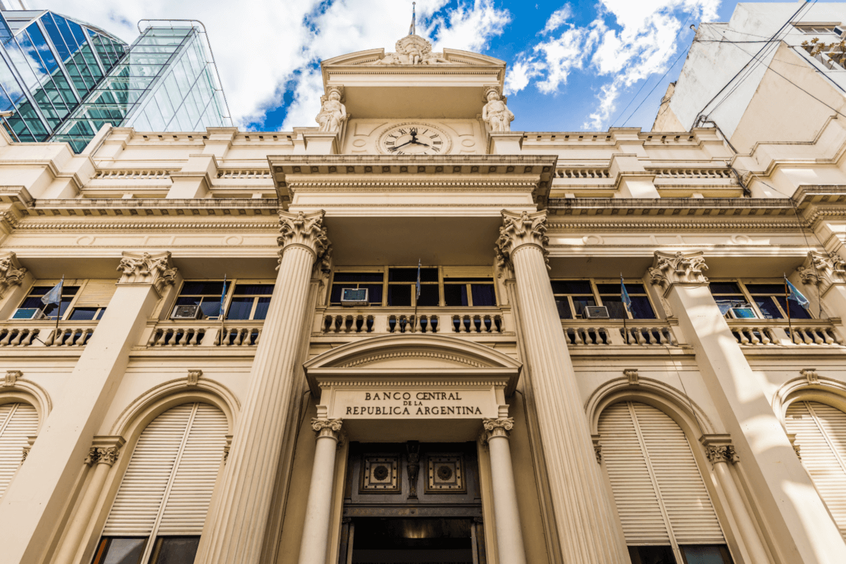 Banco Central building representing banking in Argentina for expats