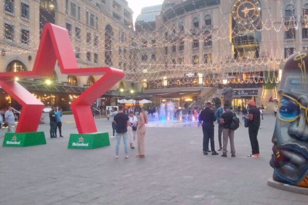 Johann Rupert billion — Nelson Mandela Square in Sandton, Johannesburg