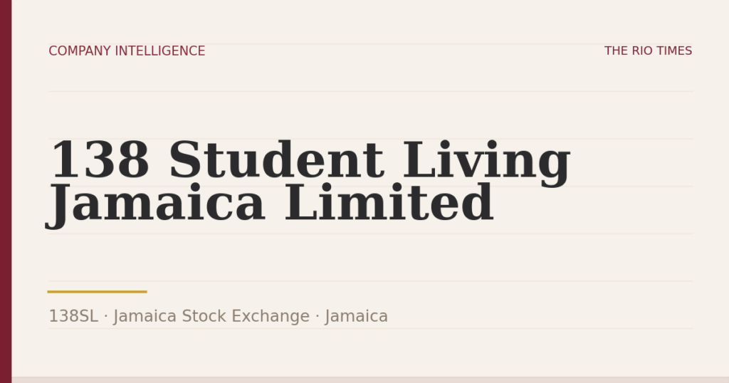 138 Student Living Jamaica Limited (138SL), listed on Jamaica Stock Exchange, Jamaica
