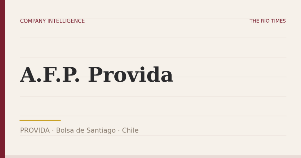 A.F.P. Provida (PROVIDA), listed on Bolsa de Santiago, Chile