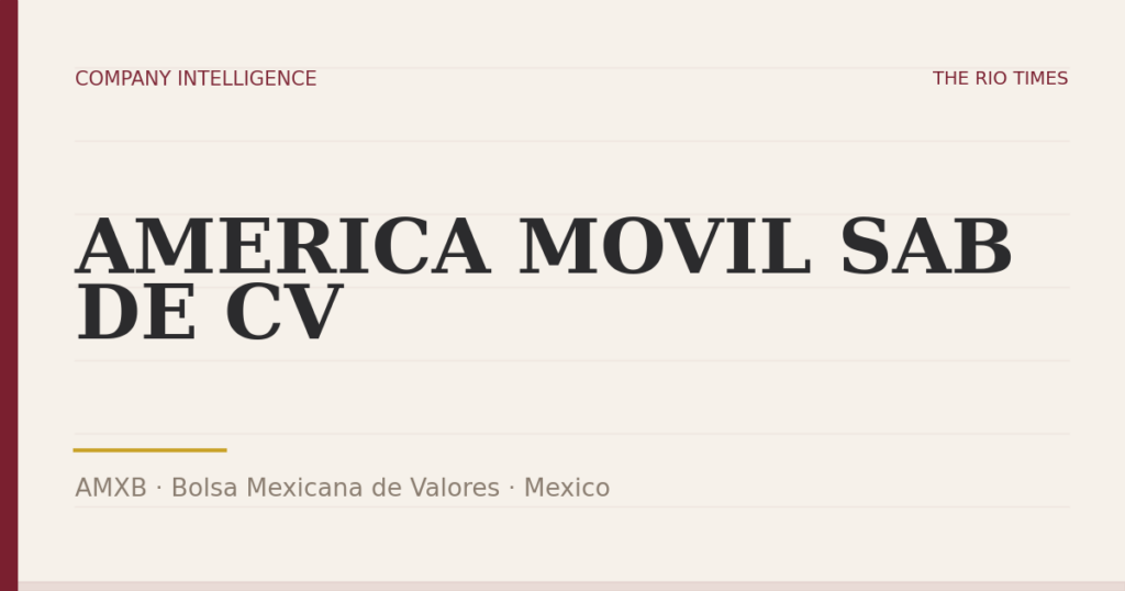 AMERICA MOVIL SAB DE CV (AMXB), listed on Bolsa Mexicana de Valores, Mexico