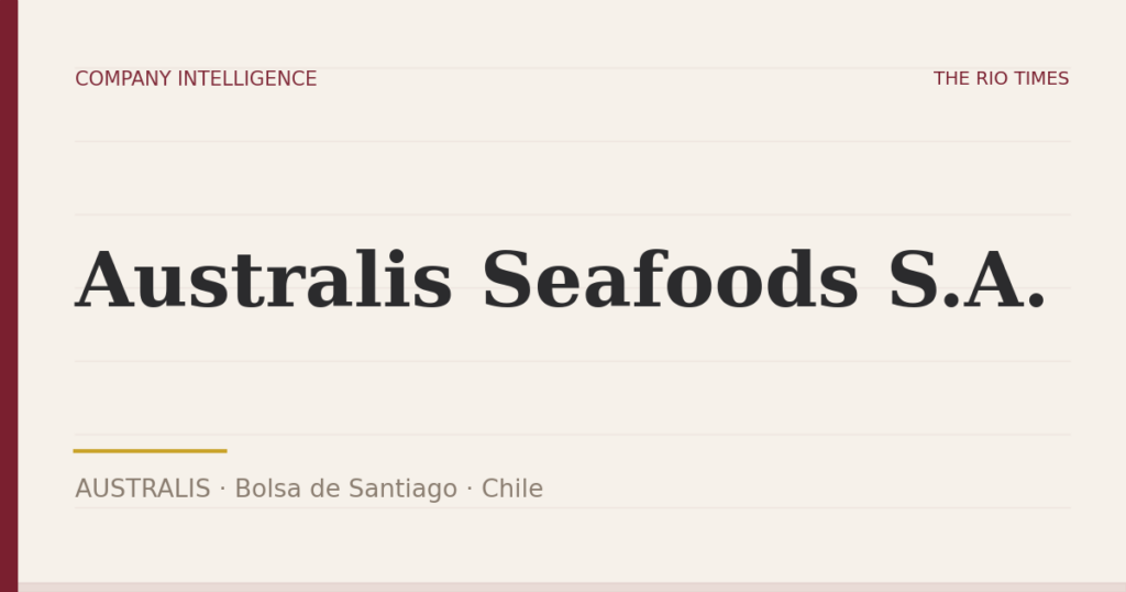 Australis Seafoods S.A. (AUSTRALIS), listed on Bolsa de Santiago, Chile