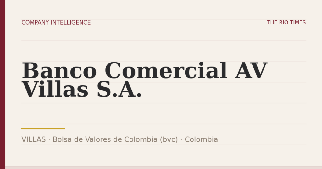 Banco Comercial AV Villas S.A. (VILLAS), listed on Bolsa de Valores de Colombia (bvc), Colombia