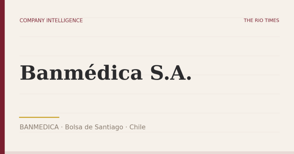Banmédica S.A. (BANMEDICA), listed on Bolsa de Santiago, Chile