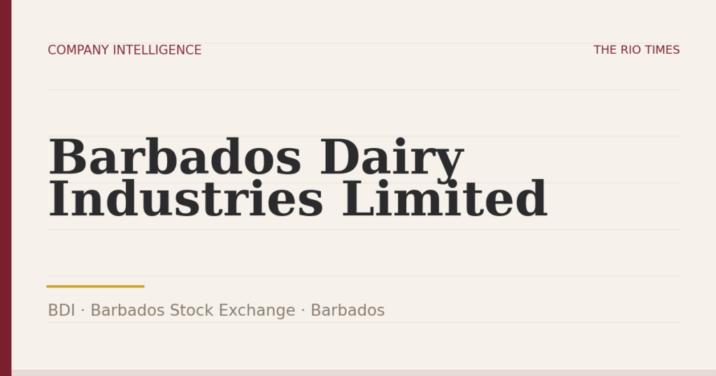 Barbados Dairy Industries Limited (BDI), listed on Barbados Stock Exchange, Barbados