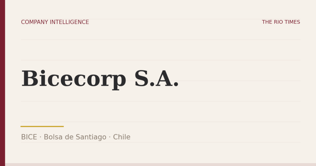 Bicecorp S.A. (BICE), listed on Bolsa de Santiago, Chile