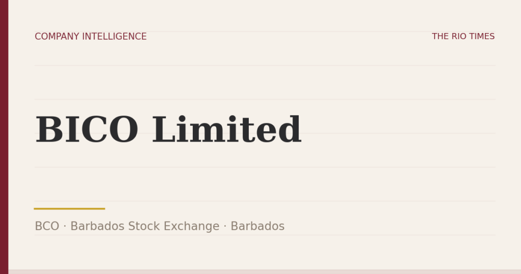 BICO Limited (BCO), listed on Barbados Stock Exchange, Barbados